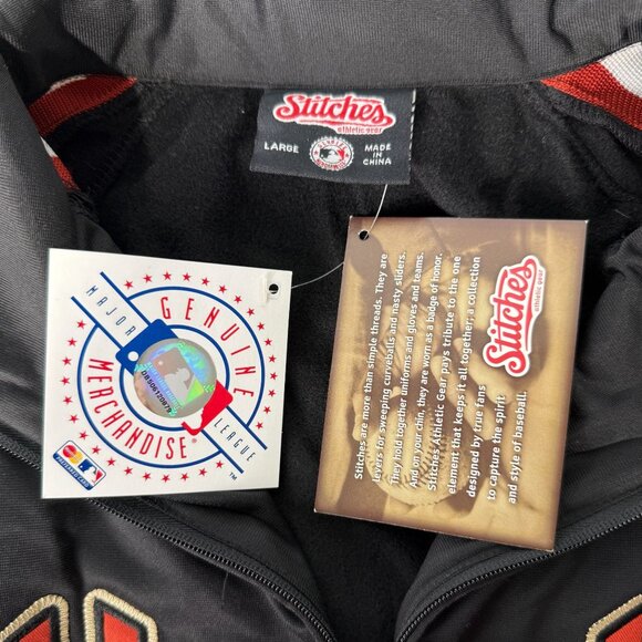 Arizona Diamondbacks MLB Stitches Athletic Gear Black Track Jacket Size Large - Picture 7 of 12